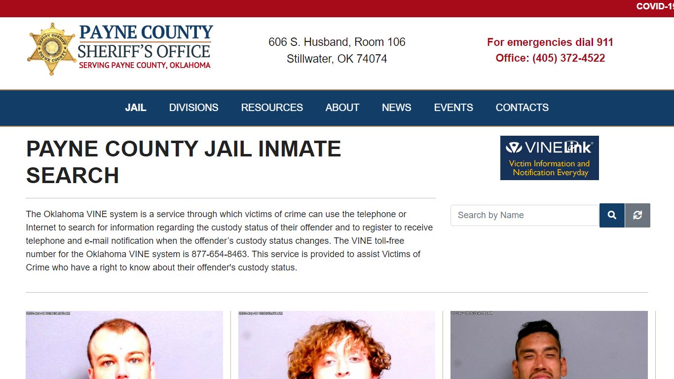 Inmate Search - Payne County Jail